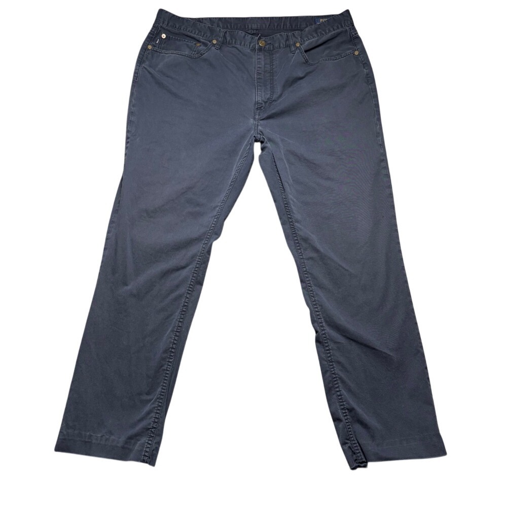 Polo Ralph Lauren Pants Men 38 Navy Blue Chino Straight Leg 5-Pocket Stretch